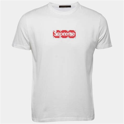 supreme x louis vuitton box logo tee white|louis vuitton supreme jumper.